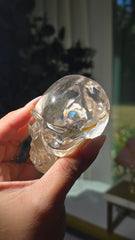 Clear Quartz Skull by Breno Rodrigues Hematite Inclusions - 336 grams