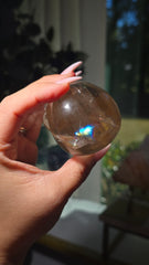 Clear Quartz Skull by Breno Rodrigues Hematite Inclusions - 336 grams