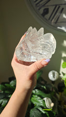 Clear Quartz Intricate Dragon Carving 217i