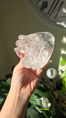 Clear Quartz Intricate Dragon Carving 217i
