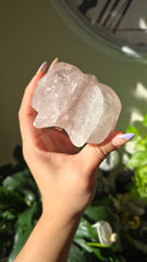 Rose Quartz Intricately Carved Dragon 220p