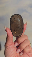 Smoky Quartz Palm Stone 39v