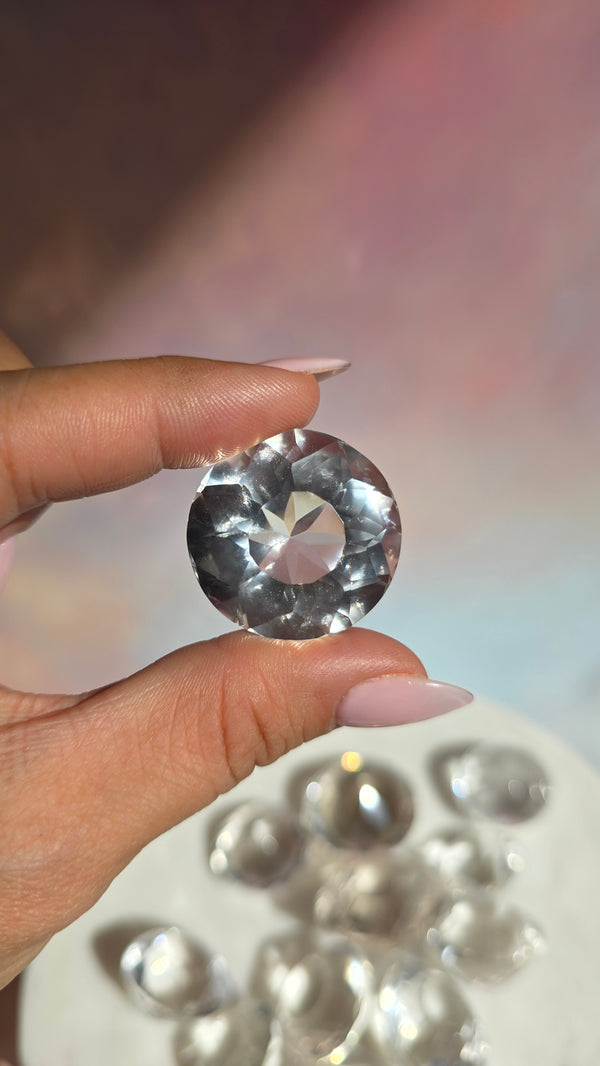 Lemurian Faceted Diamond