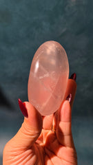 Rose Quartz Palm Stone 42f