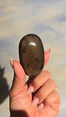 Smoky Quartz Palm Stone 39v