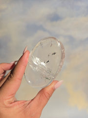 Clear Quartz Palm Stone 50w