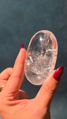 Clear Quartz Palm Stone 42t