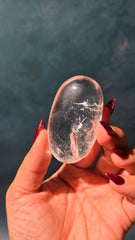 Clear Quartz Palm Stone 22f