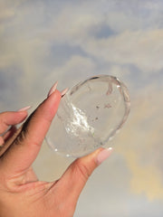 Clear Quartz Palm Stone 50w
