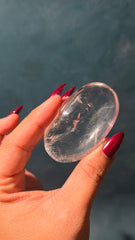 Clear Quartz Palm Stone 22f