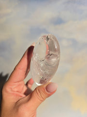 Clear Quartz Palm Stone 50w