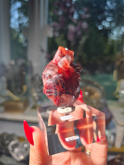 Fire Quartz Anatomical Heart 35y