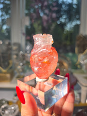 Fire Quartz Anatomical Heart 35a